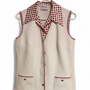 60s red white & blue sleeveless dress